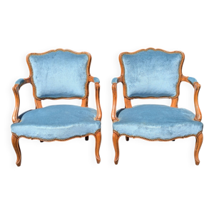 Paire fauteuils cabriolet