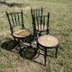 Lot de 3 chaises bistrot Fischel noires