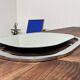 Bauhaus mirror in chrome-plated steel