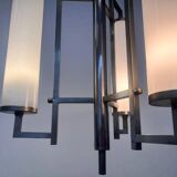 Lustre/suspension tubulaire chromé de style Bauhaus, design unique, années 1930 - fonctionnalisme