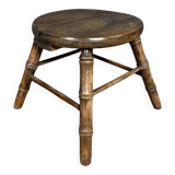 Faux bamboo stool made of beech wood