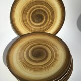 6 Flat plates sandstone Longchamp brown straw