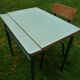 Small school table in wood, metal and formica - chair, vintage 70s