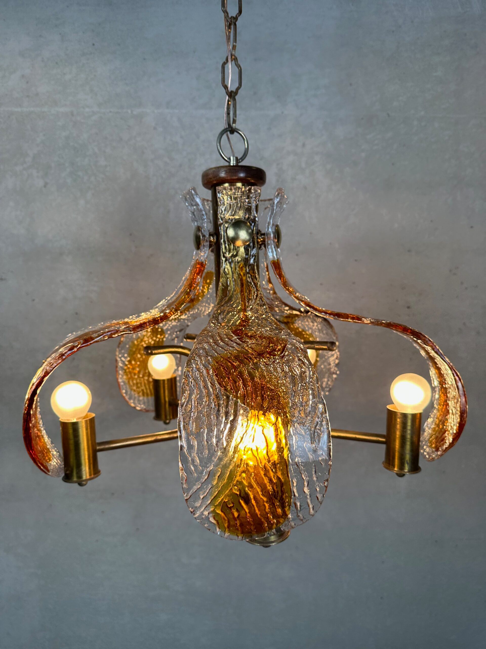 Mazzega 'bicolored' chandelier