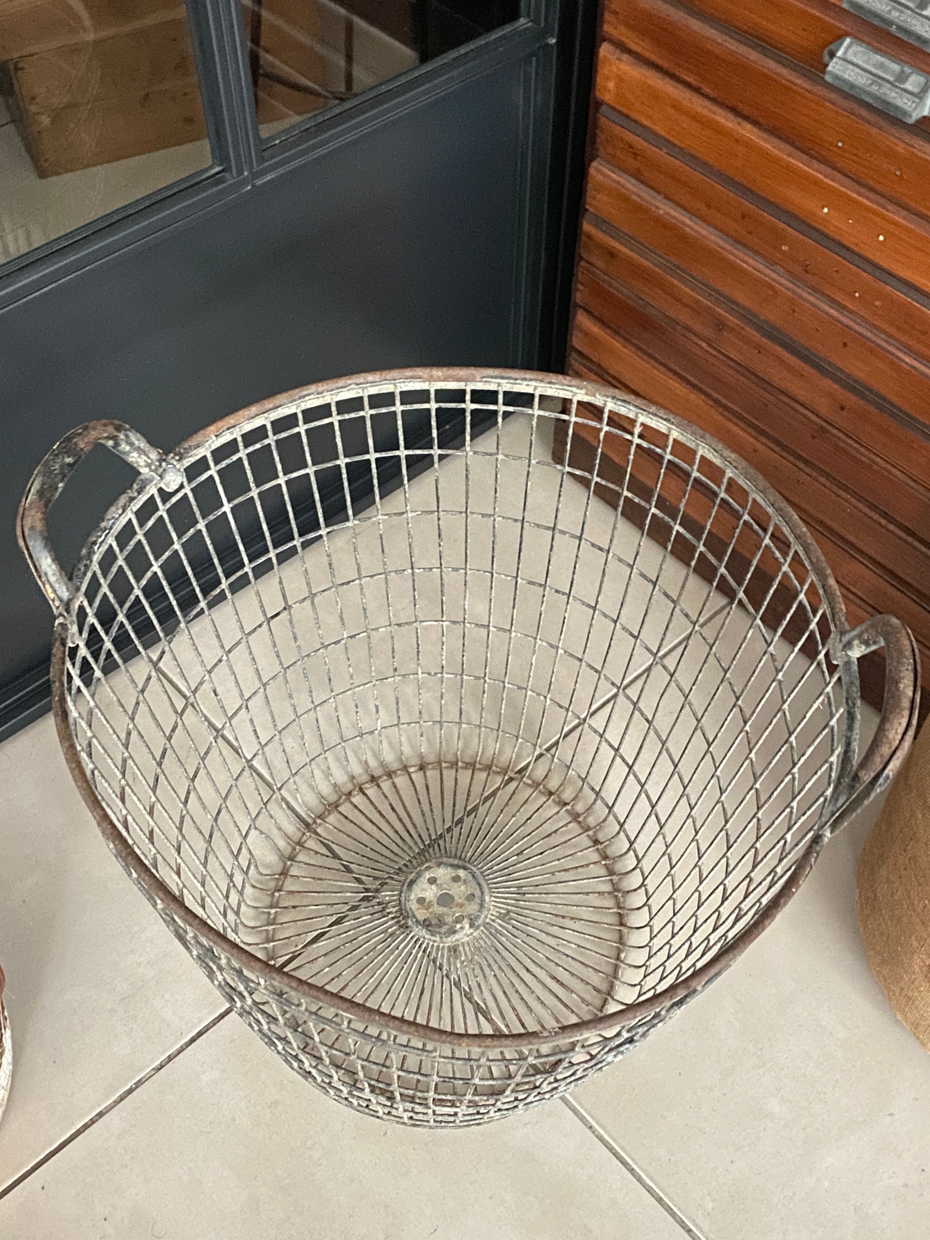 Old metal basket