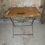 Table pliante fer forgé bistrot jardin
