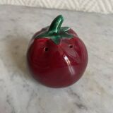 Set of ceramic salt and pepper shakers in the shape of a pumpkin tomato
