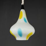 Mid-Century Multicoloured Opaline Glass Pendant Lamp by Stilnovo, Italy, 1950s