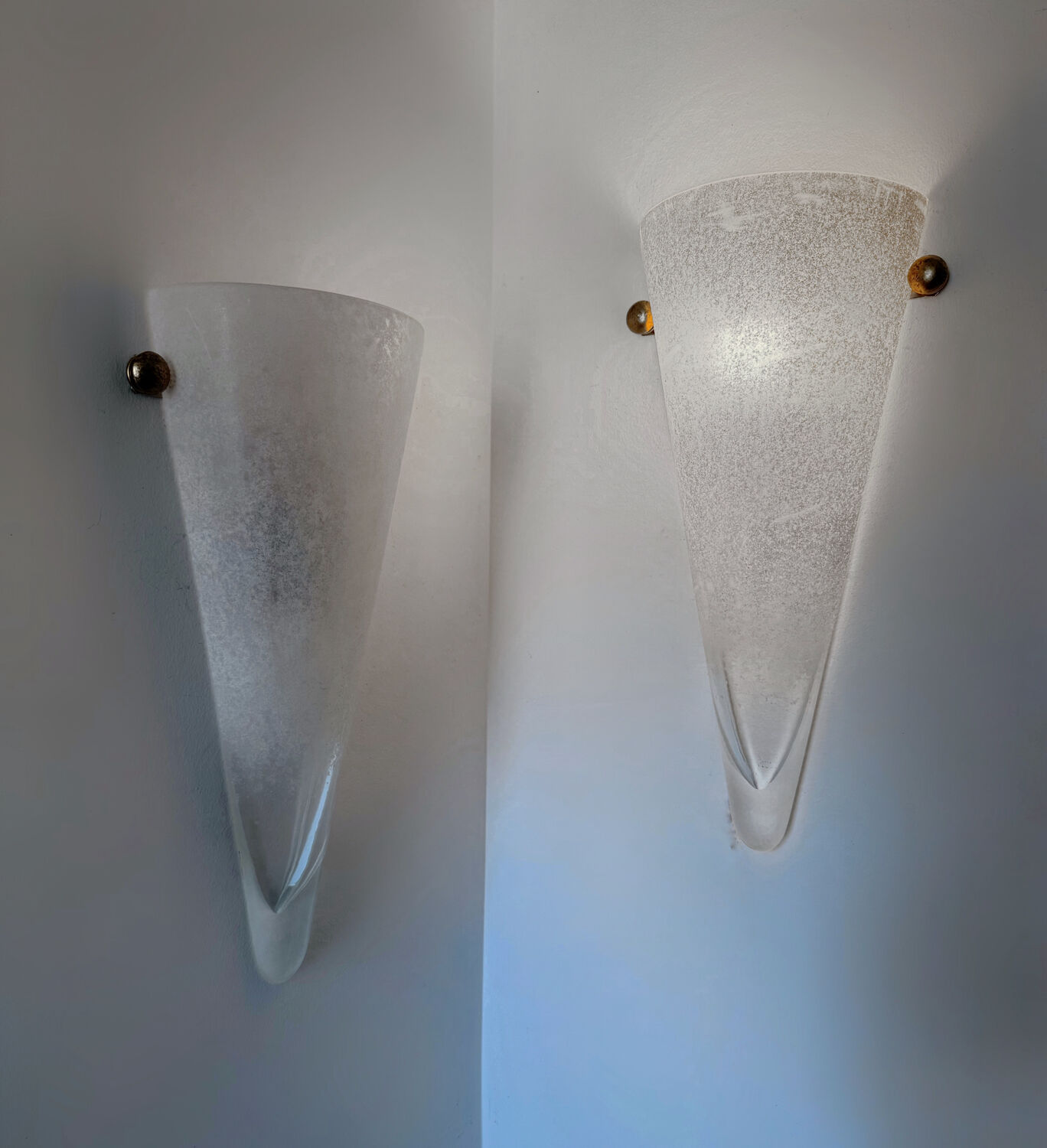 Vintage Murano glass wall sconces