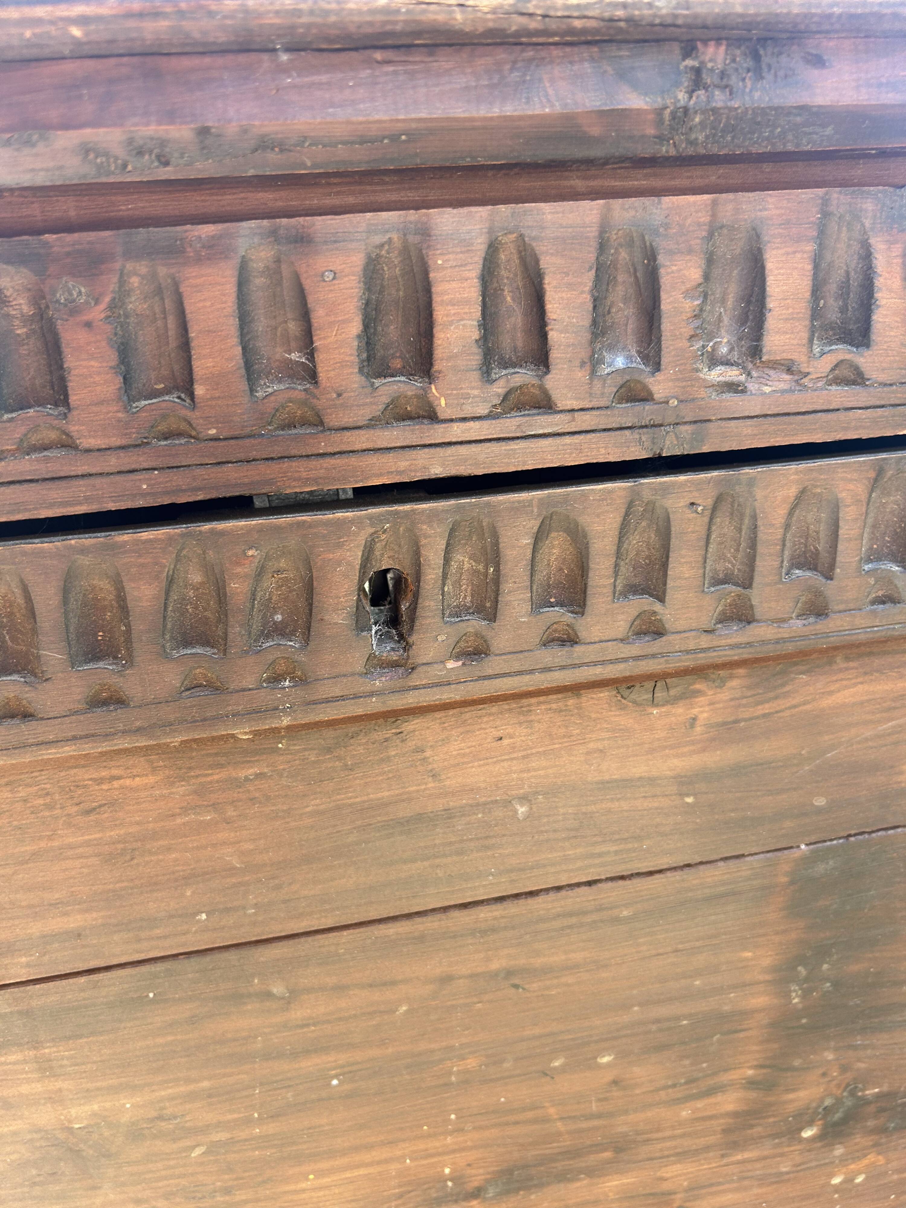 Solid Provençal wooden chest