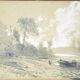 Charles-Théodore Sauvageot graphite river landscape