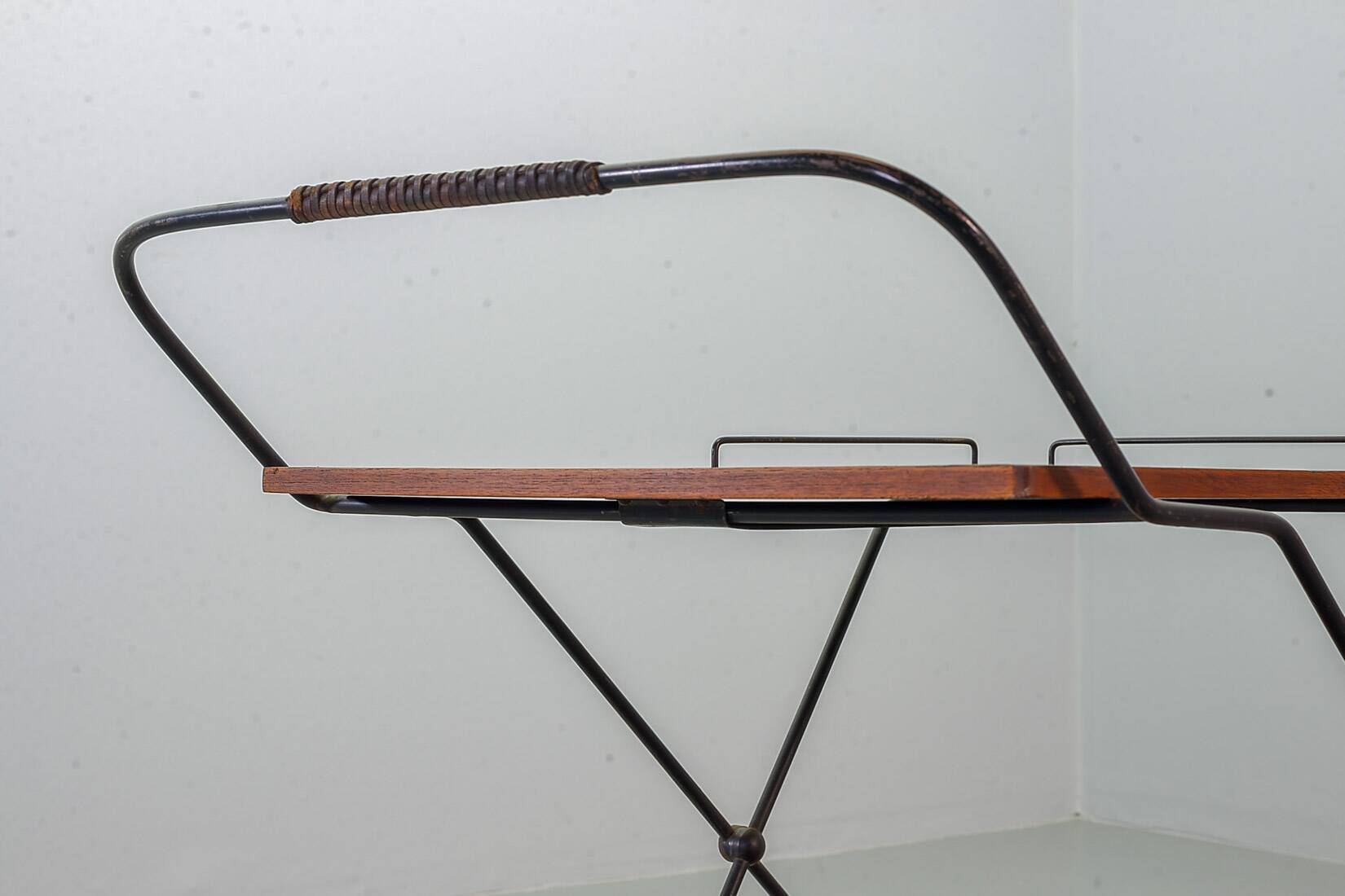 Scandinavian Minimalistic Foldable and Mobile Teak Tea Trolley Denmark 50S