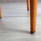 Baumann low stool from the 60s in brown leatherette