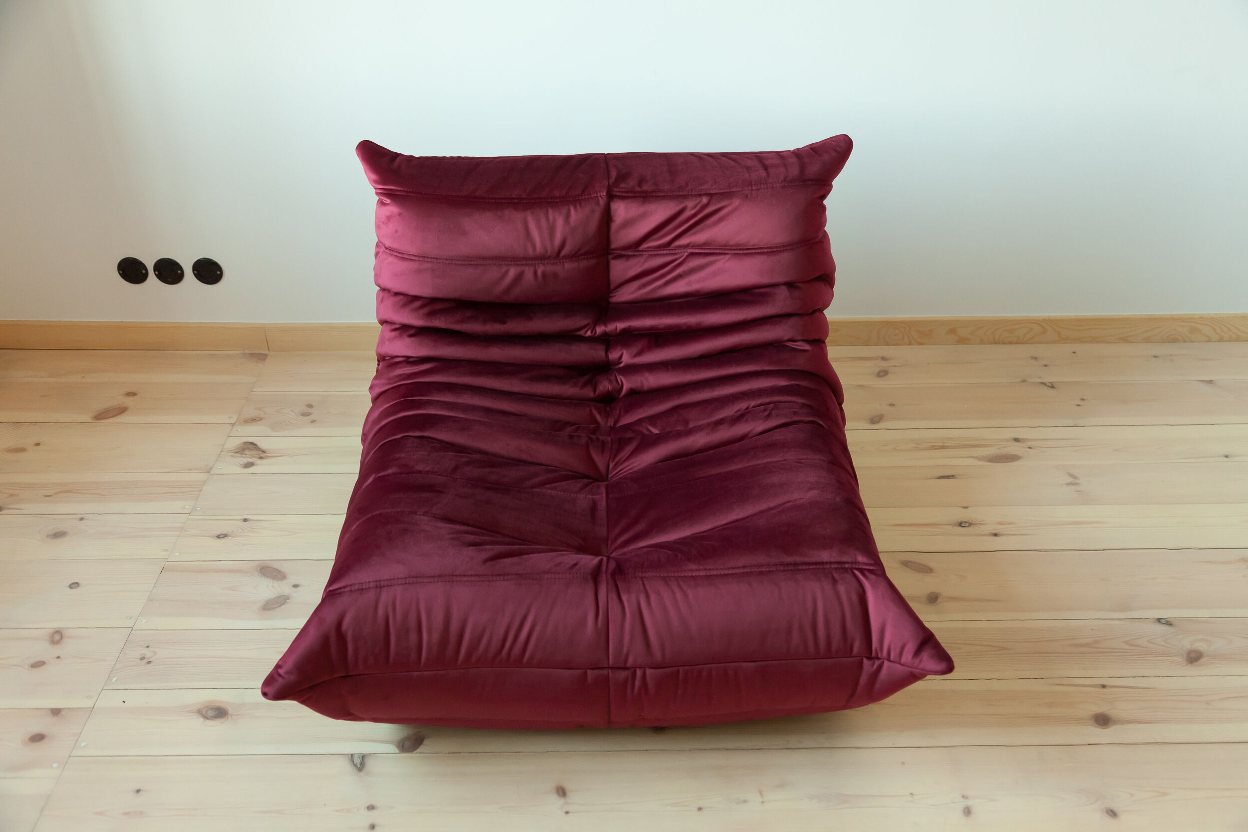 Sofa Chair and ottoman in Velvet designed by Michel Ducaroy 1973