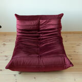 Sofa Chair and ottoman in Velvet designed by Michel Ducaroy 1973