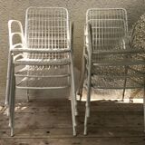 Serie de 8 chaises anciennes Emu modèle  Rio années 50