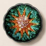 Large pedestal bowl Longwy "Jasper" – Ø 36 cm – Very good condition