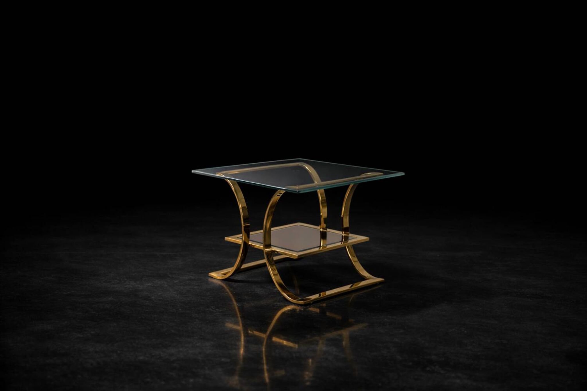 Vintage Mid-Century Italian Modern Glass Coffee Tables, 1960s, Set of 2