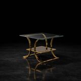 Vintage Mid-Century Italian Modern Glass Coffee Tables, 1960s, Set of 2