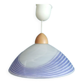 Suspension pâte de verre liseré violet