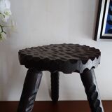 Vintage wooden tripod foot stool
