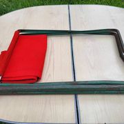 Ensemble table et duo chaises pliantes camping vintage 1970