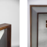 Coiffeuse scandinave moderne en palissandre avec miroir oblong, années 1970