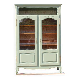 Buffet, meuble de rangement vitré ancien, rénové