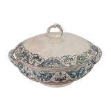 White Iron Earth tureen with green patterns