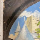Huile sur panneau vintage