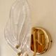Murano Murano glass leaf wall lights 2 pairs offered.