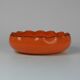 Glass bowl "Tango" in Art Deco style, bohemian orange colour, created by Michael Powolny for Loetz, 1914.