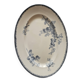 Grand plat ovale ancien Sarreguemines – modèle Goseilles