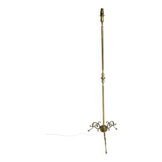 Brass tripod floor lamp