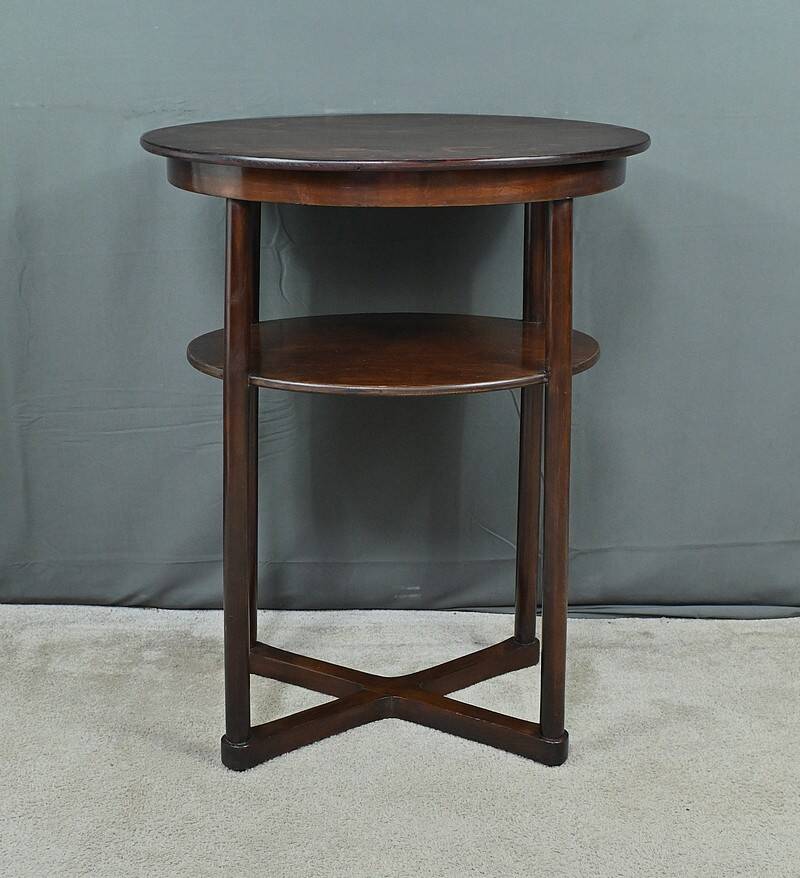 Beech pedestal table, by J. Hoffmann, Maison Thonet, Art Deco – 1930
