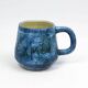 Jacques Blin Mug – Blue glazed earthenware with incised decoration of fantastic animals
