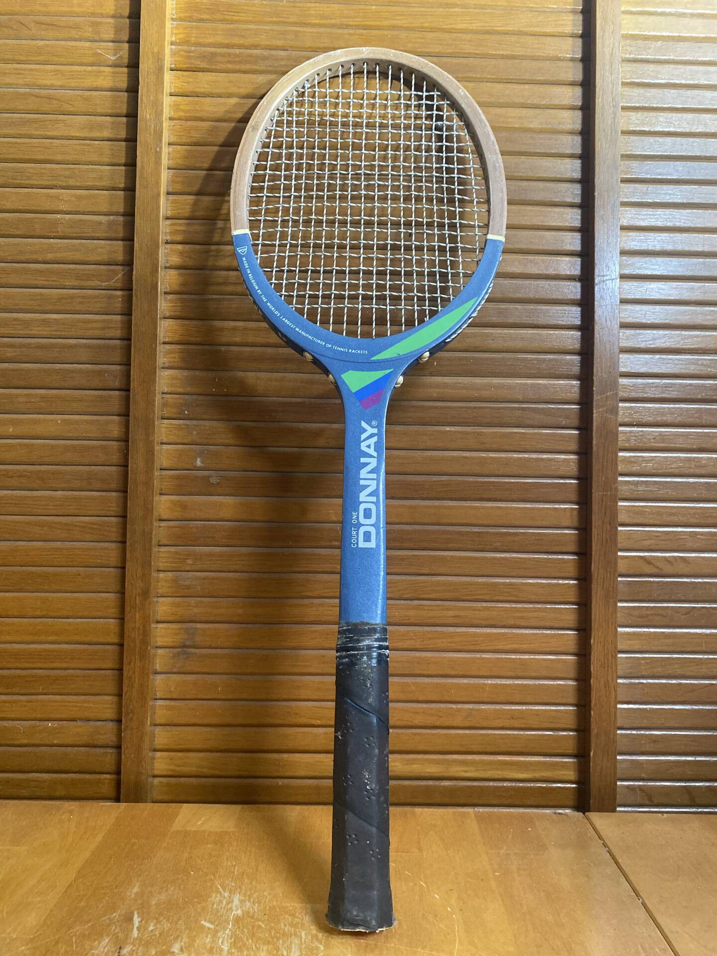 Vintage donnay court one wooden tennis racket #e191