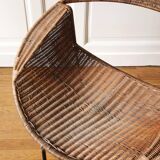 Rush rattan armchair, designed by Maurizio Tempestini for Rima, 1960