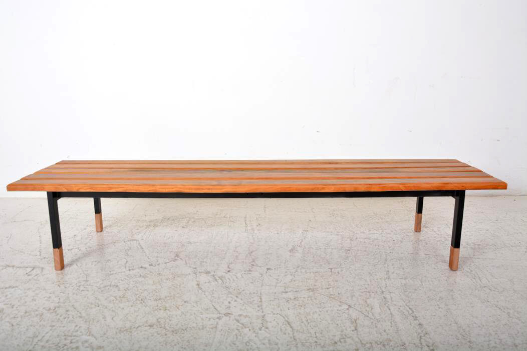 Slatted bench dating from the 60s