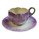 Tasse et soucoupe fleur KG Lunéville