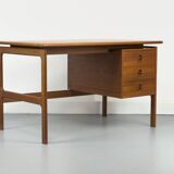Teak Desk with 3 Drawers from GV Møbler, 1960s
