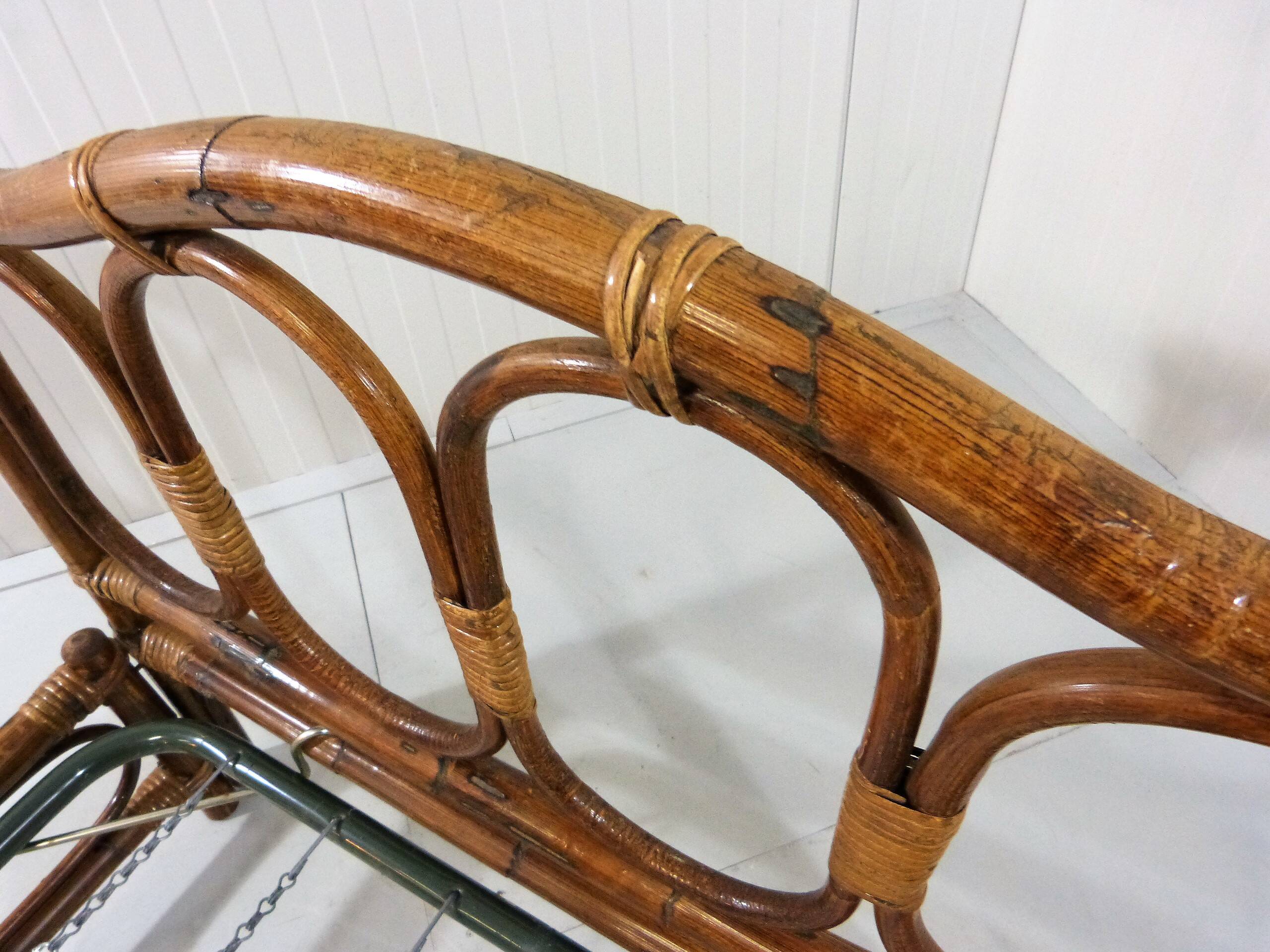 Rattan bed daybed, 1970’s