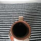 Vase en grès avec fleurs abstraites