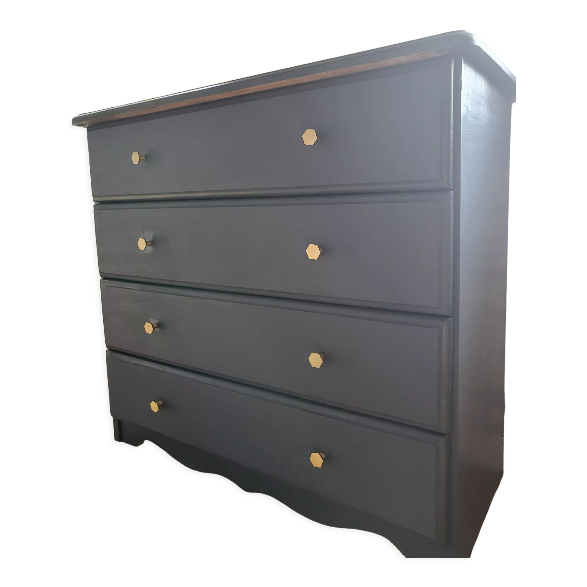 Contemporary style wooden chest of drawers
