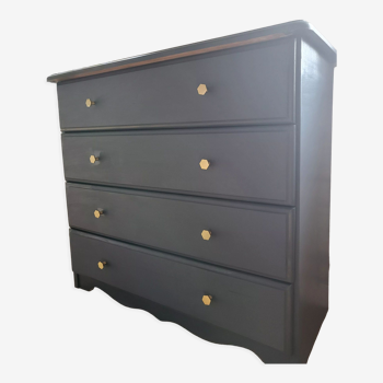 Contemporary style wooden chest of drawers