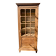 Raw wood display cabinet