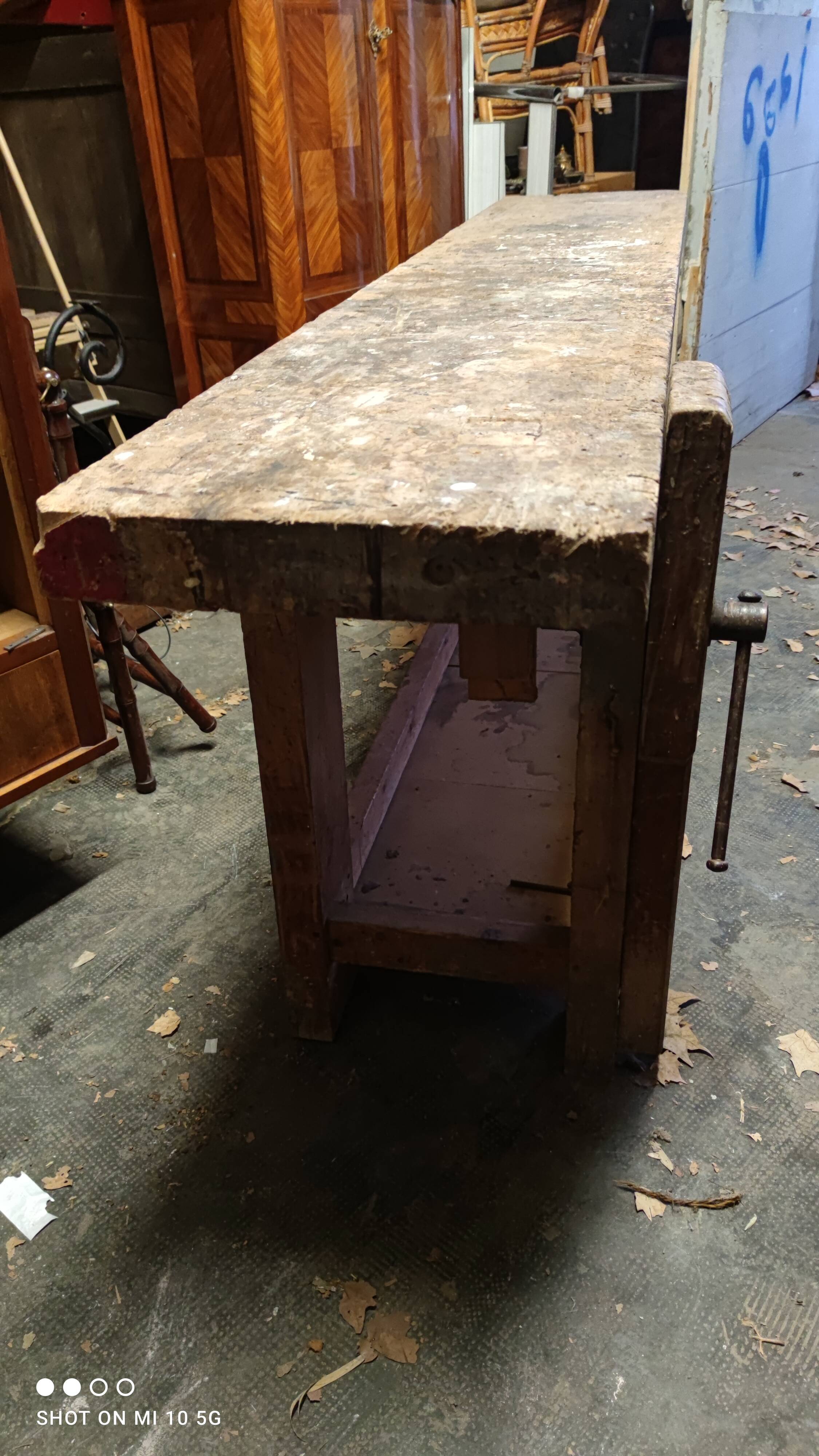 Solid beech carpentry workbench