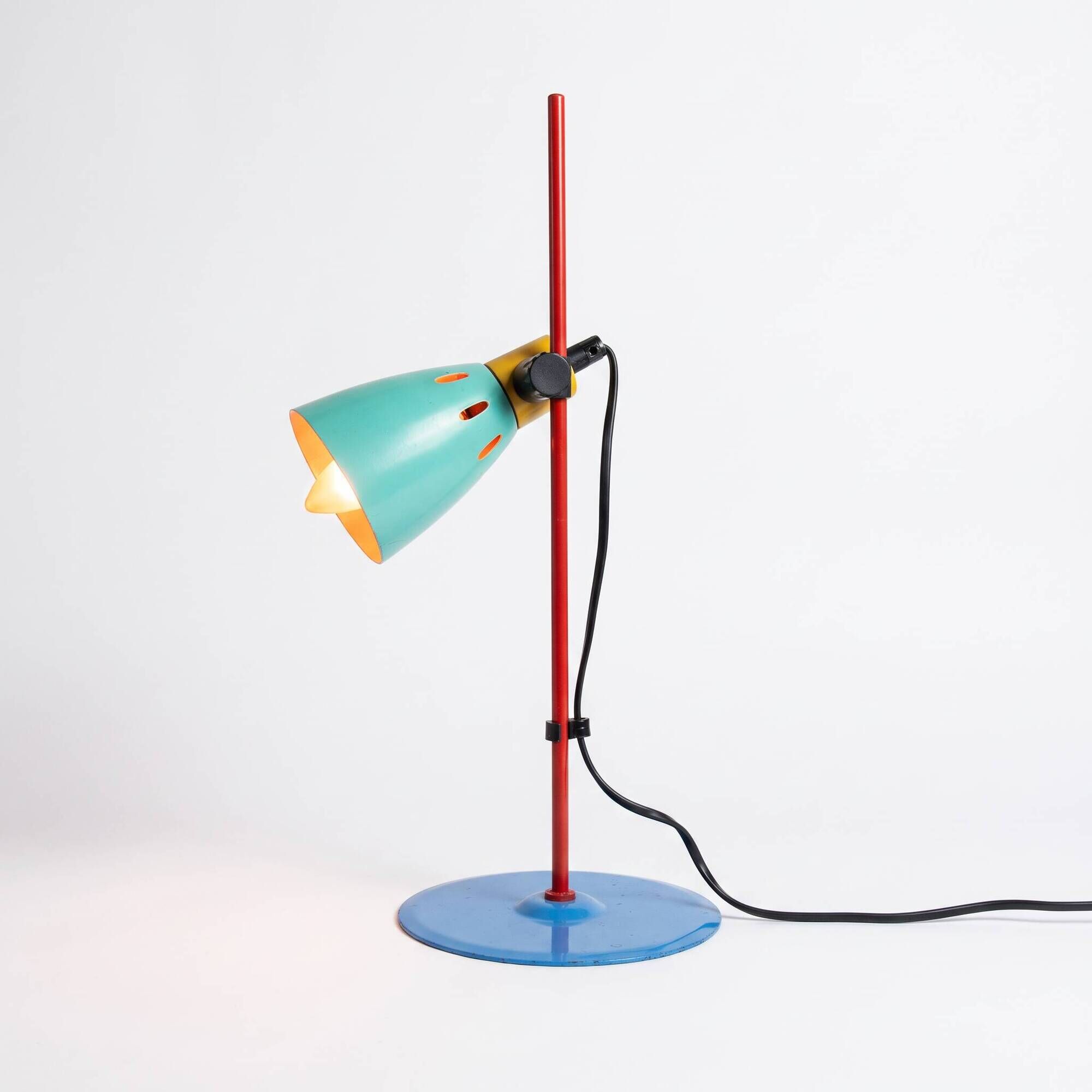 Aluminor vintage Memphis multicoloured desk lamp, 1980s