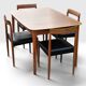 Extendable vintage Lübke table with 4 Lübke teak chairs