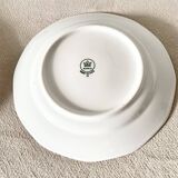 White and gold dessert plate